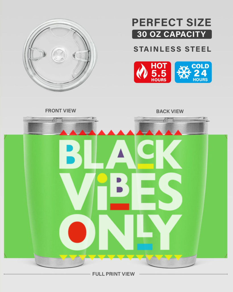 black vibes only 217#- black words phrases- Cotton Tank