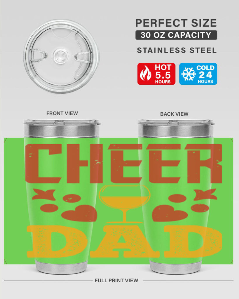 cheer dad 121#- fathers day- Tumbler