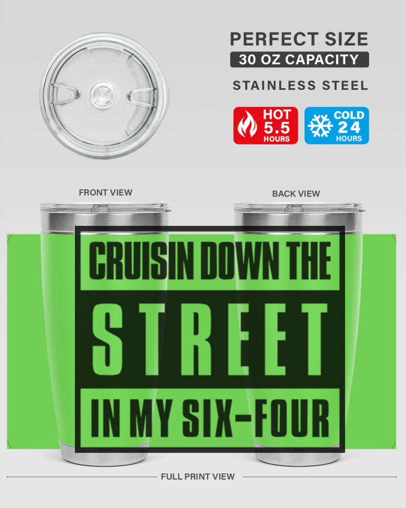 cruisin down the street 181#- black words phrases- Cotton Tank