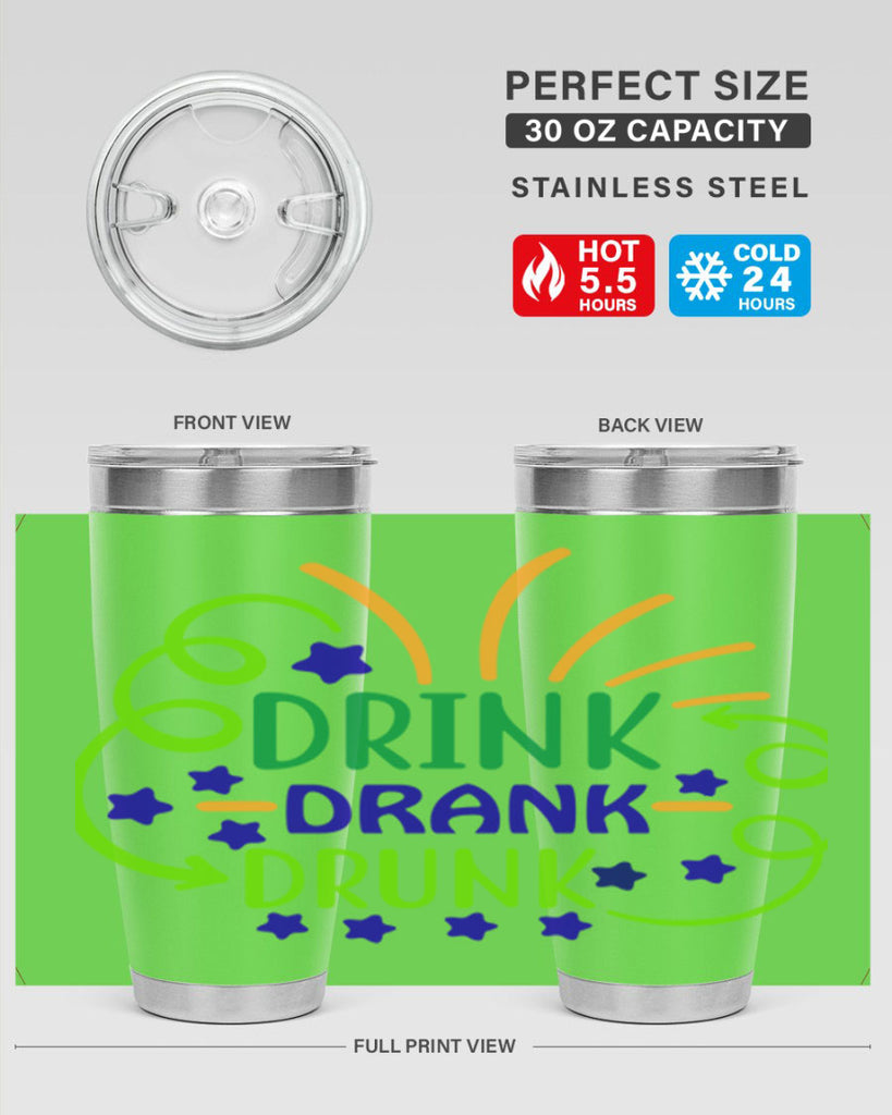 drink drank drunk 23#- mardi gras- Tumbler