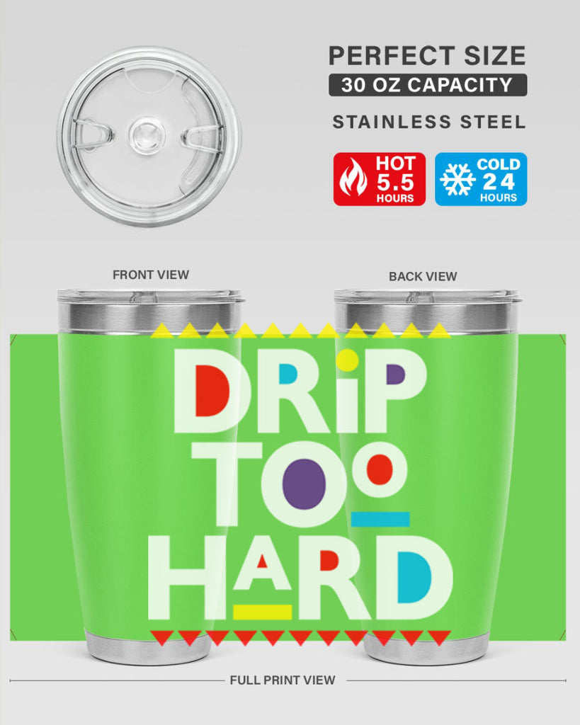 drip too hard 163#- black words phrases- Cotton Tank