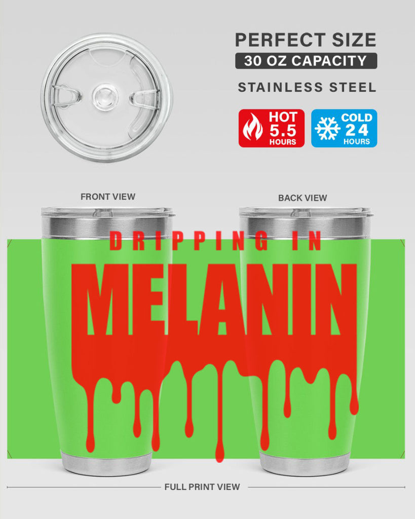 dripping in melanin 161#- black words phrases- Cotton Tank
