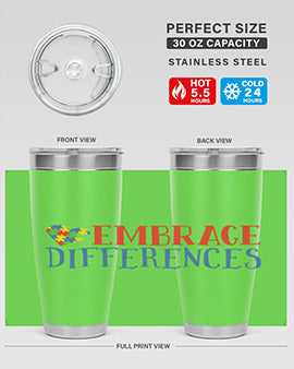 embrace differences Style 13#- autism- Tumbler