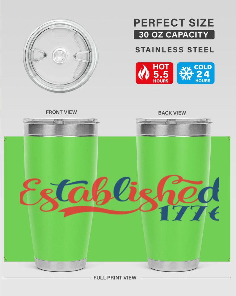 established Style 46#- Fourt Of July- Tumbler
