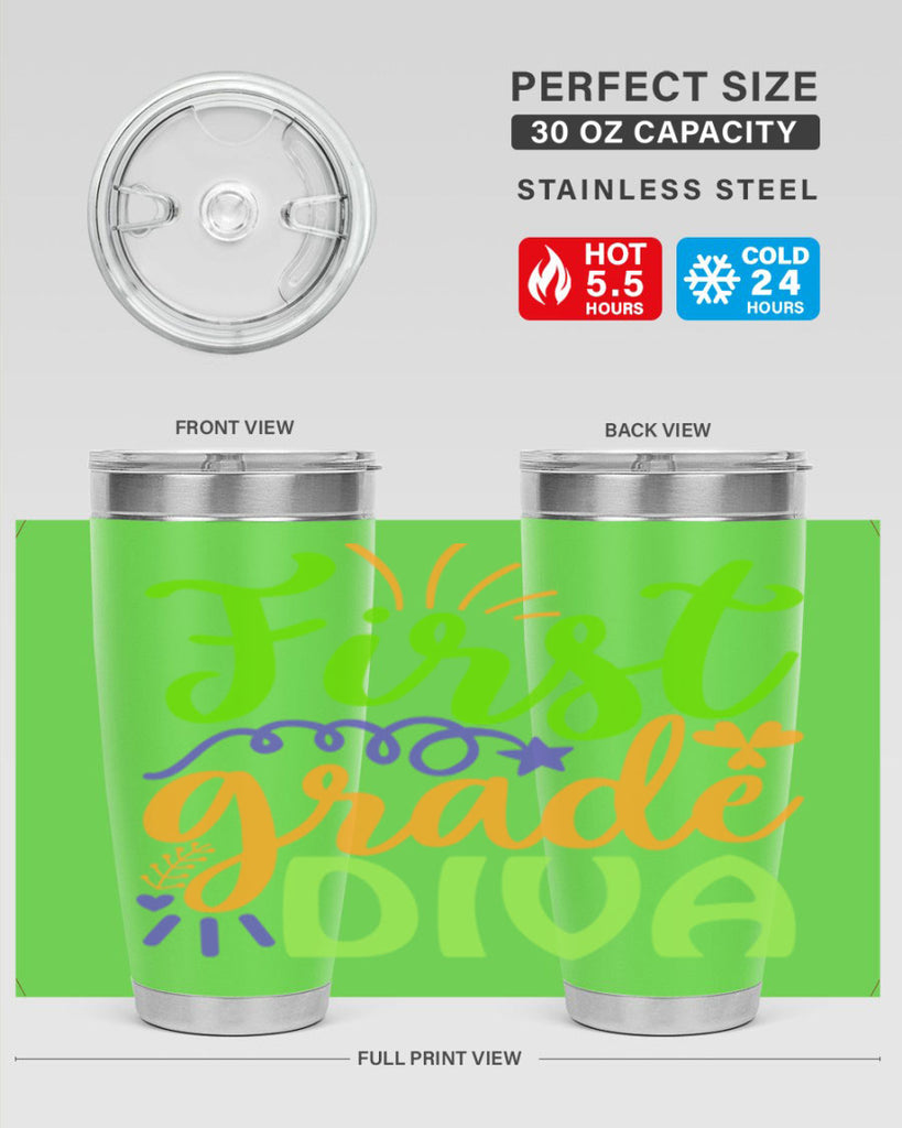 first grade diva 21#- mardi gras- Tumbler