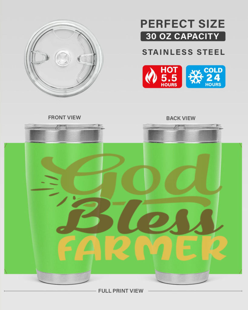 god bless farmer 10#- farming and gardening- Tumbler