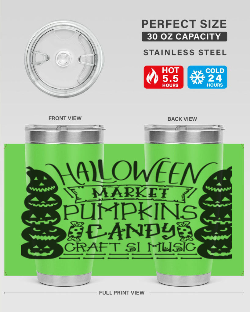 halloween market pumpkins candy 73#- halloween- Tumbler