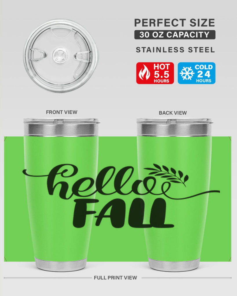 hello fall 54#- thanksgiving- Tumbler