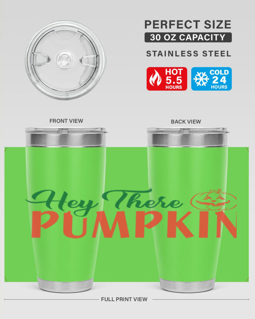 hey there pumpkin 305#- fall- Tumbler