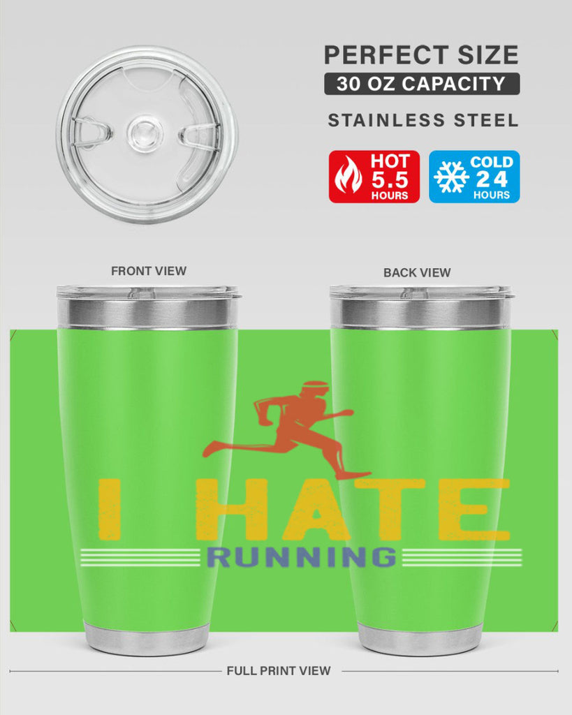 i hate running 40#- running- Tumbler