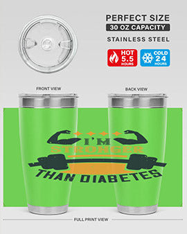 i’m stronger than diabetes Style 23#- diabetes- Tumbler