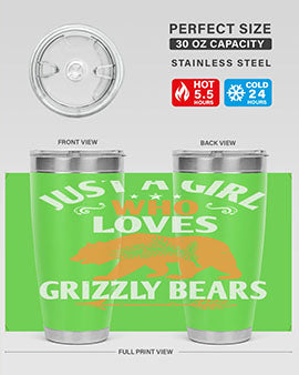 just a girl who loves Grizzly Bears 20#- Bears- Tumbler