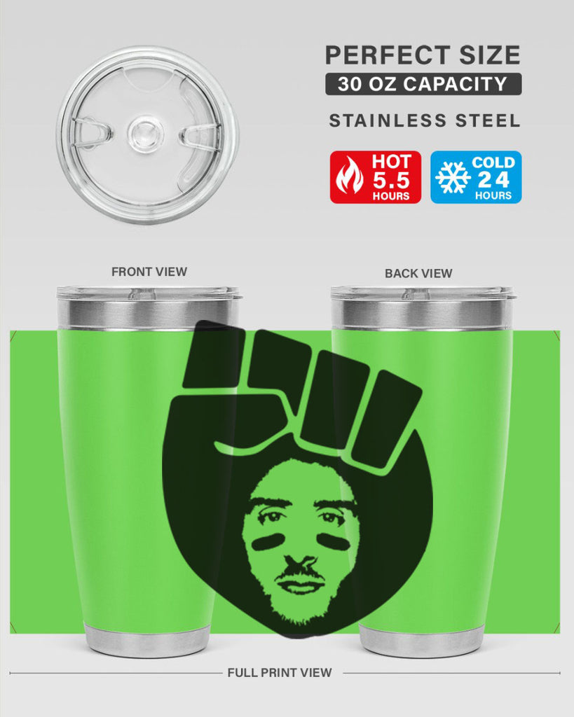 kaepernick fist hair 22#- black men - boys- tumbler