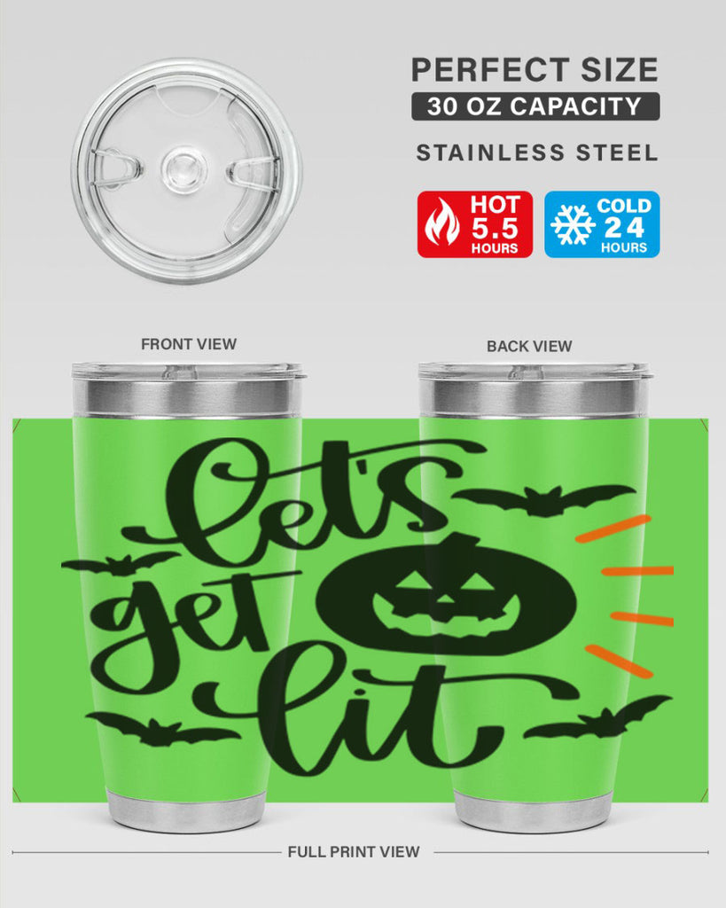 lets get lit 48#- halloween- Tumbler