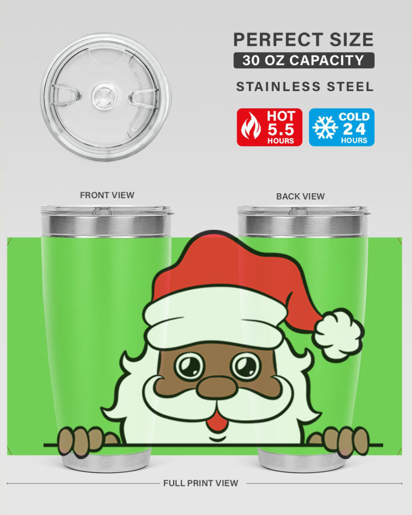 peekaboo black santa 19#- black men - boys- tumbler