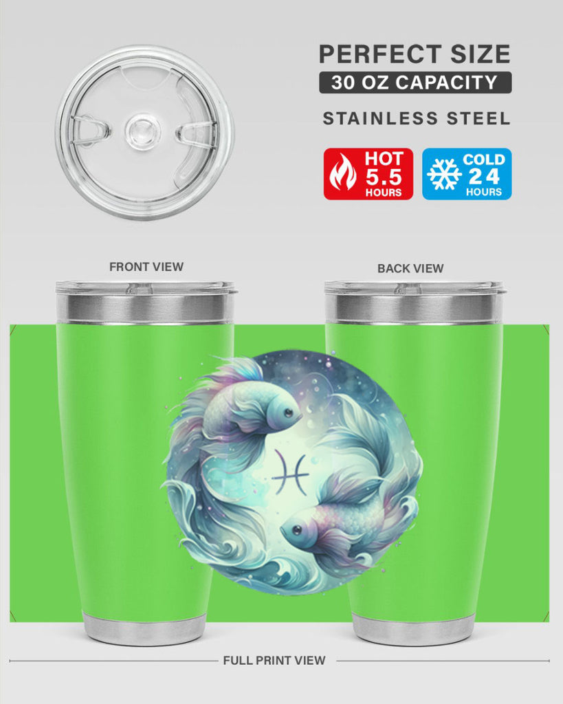 pisces 349#- zodiac- Tumbler