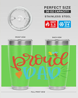 proud dad Style 36#- autism- Tumbler