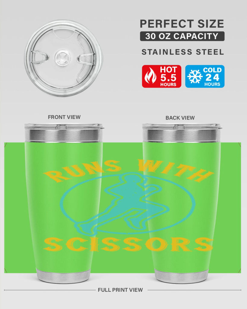 run with sclssors 25#- running- Tumbler
