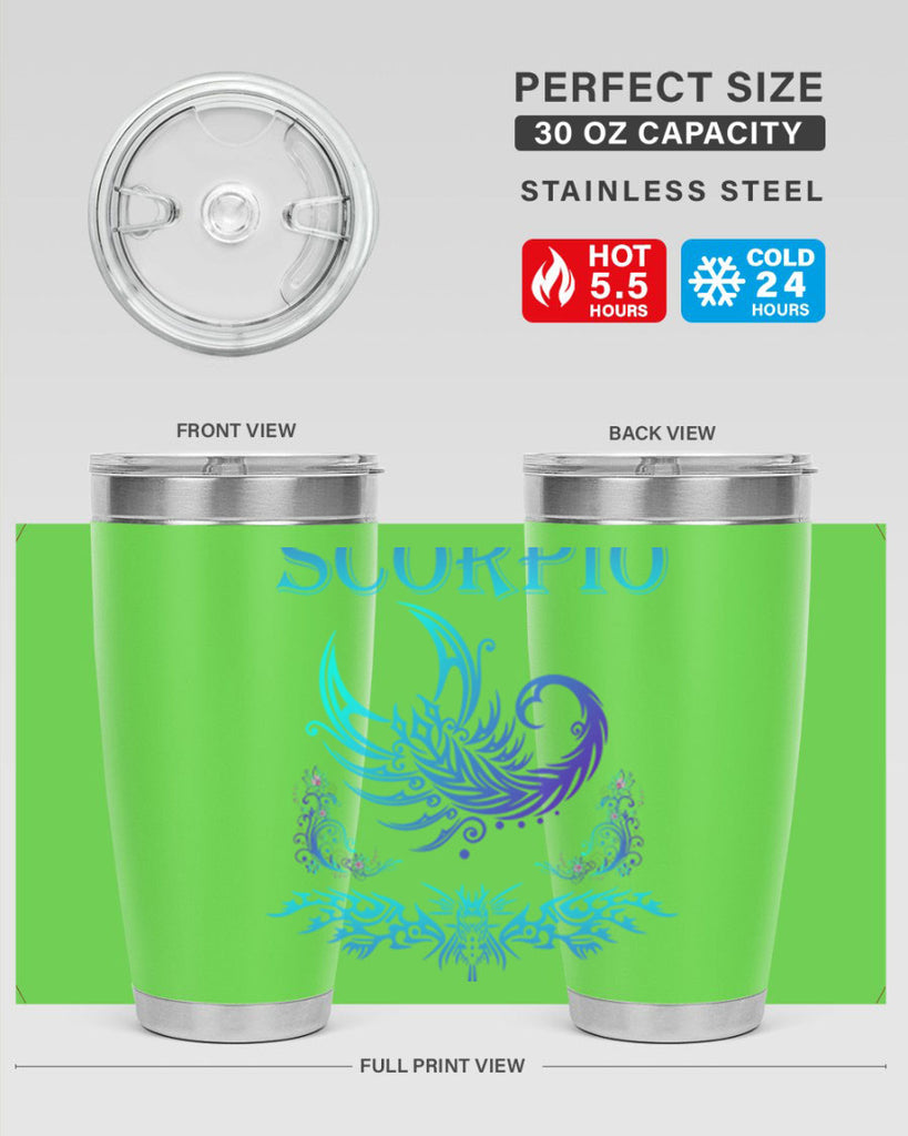 scorpio 449#- zodiac- Tumbler