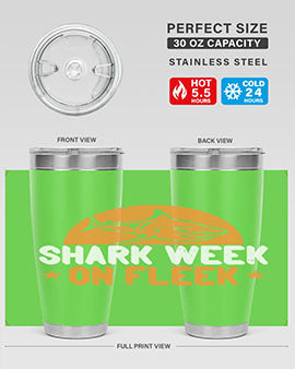 shark week on fleek Style 42#- shark  fish- Tumbler