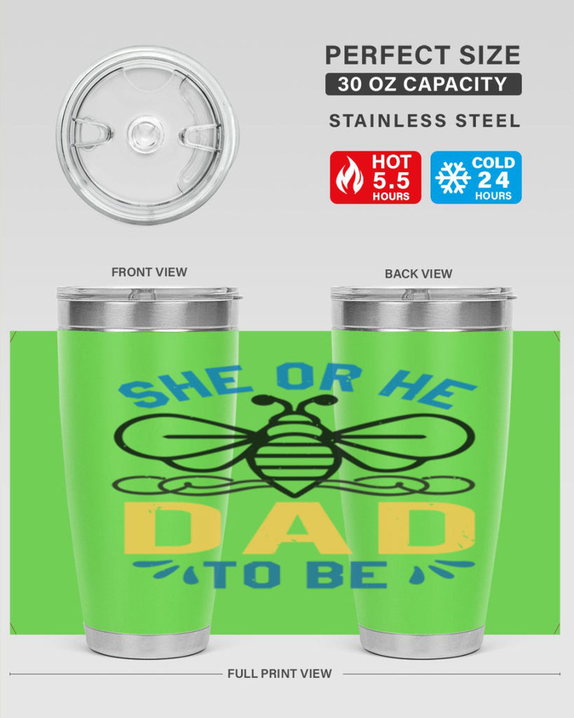 she or he dad to be Style 15#- baby shower- tumbler