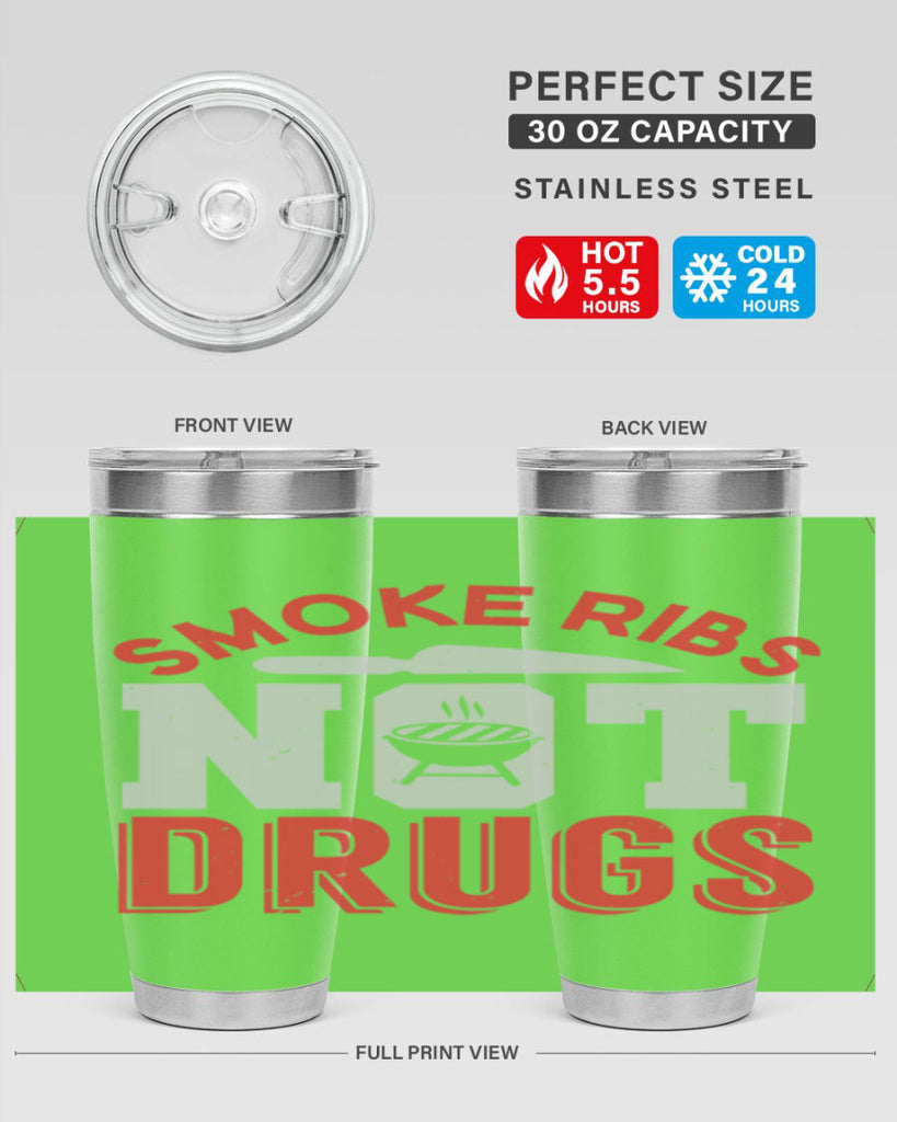 smok ribs not drugs 13#- bbq- Tumbler
