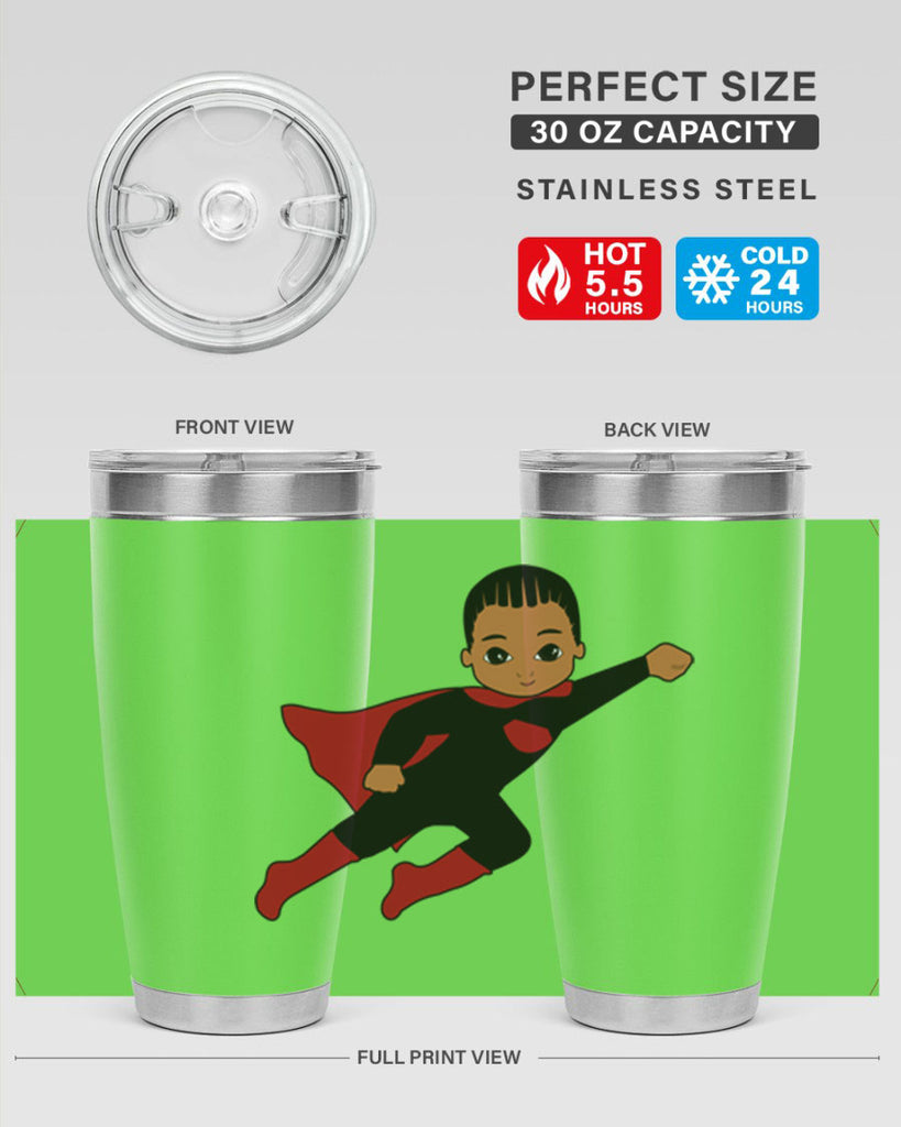 super kid 16#- black men - boys- tumbler
