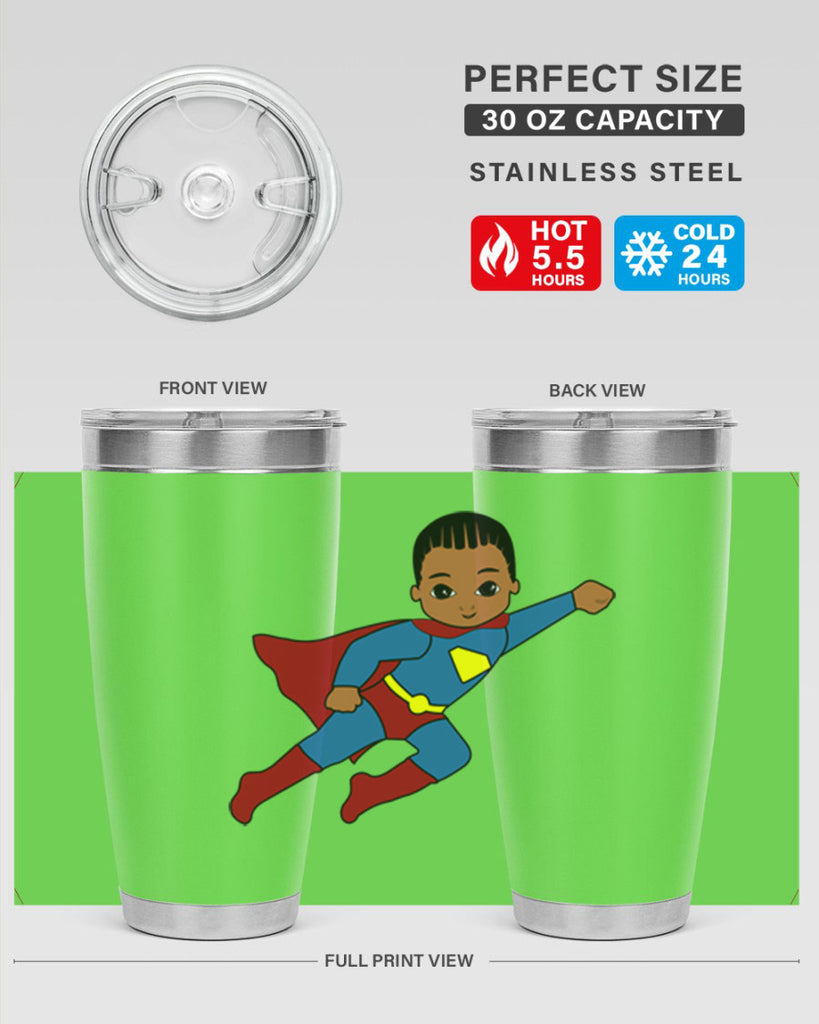 super kid 1#- black men - boys- tumbler