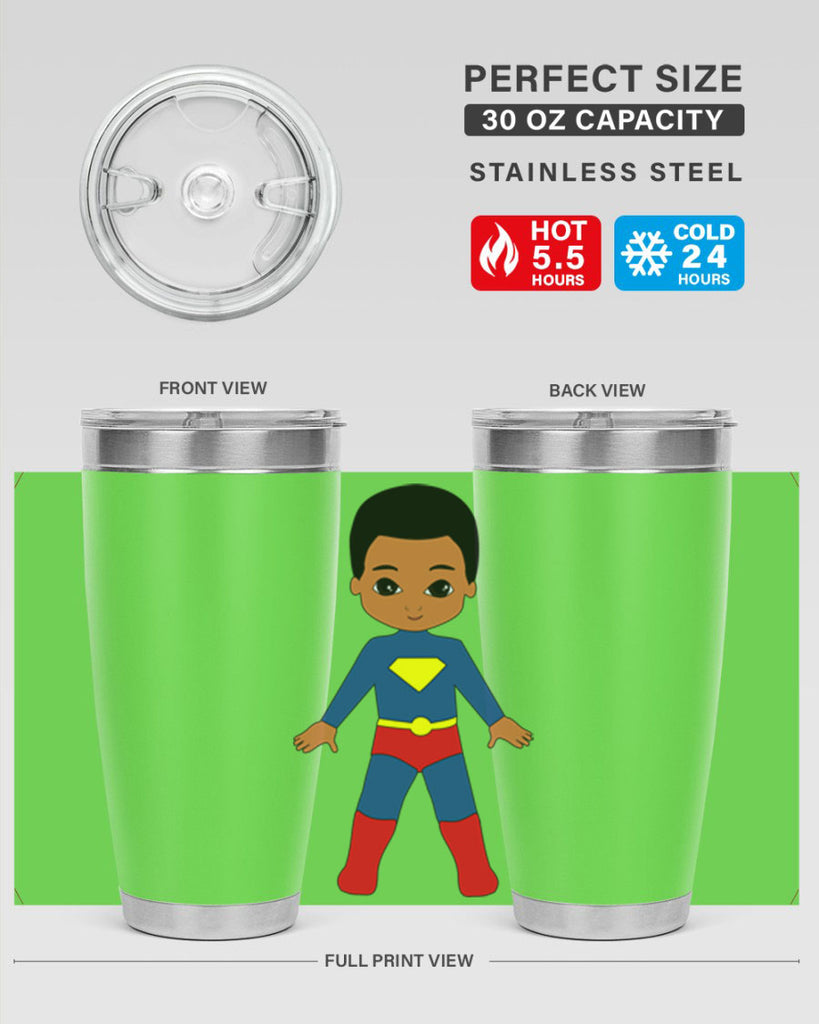 super kid 2#- black men - boys- tumbler