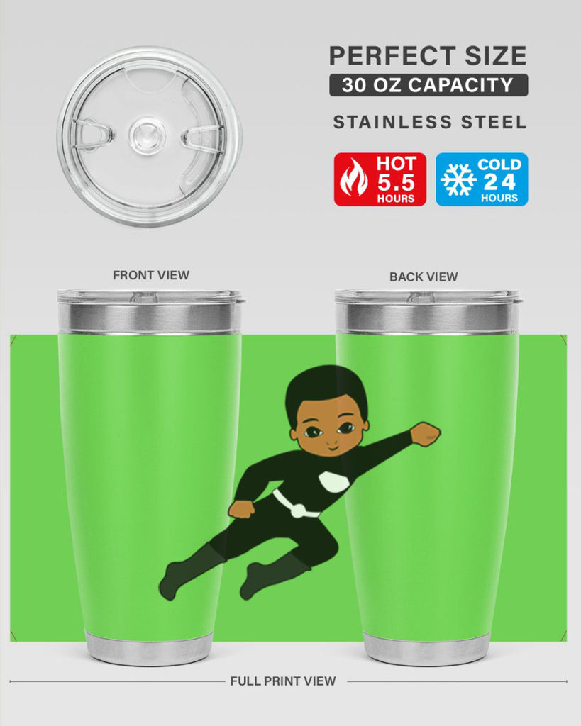 super kid 7#- black men - boys- tumbler