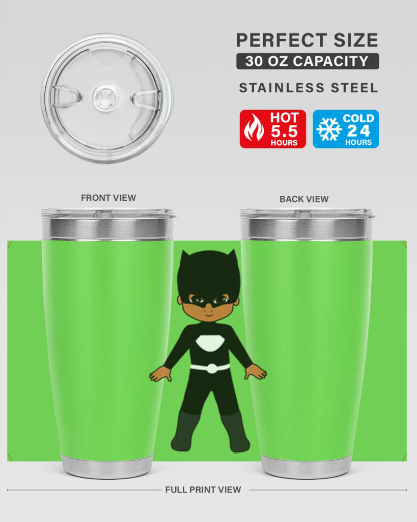 super kid 8#- black men - boys- tumbler