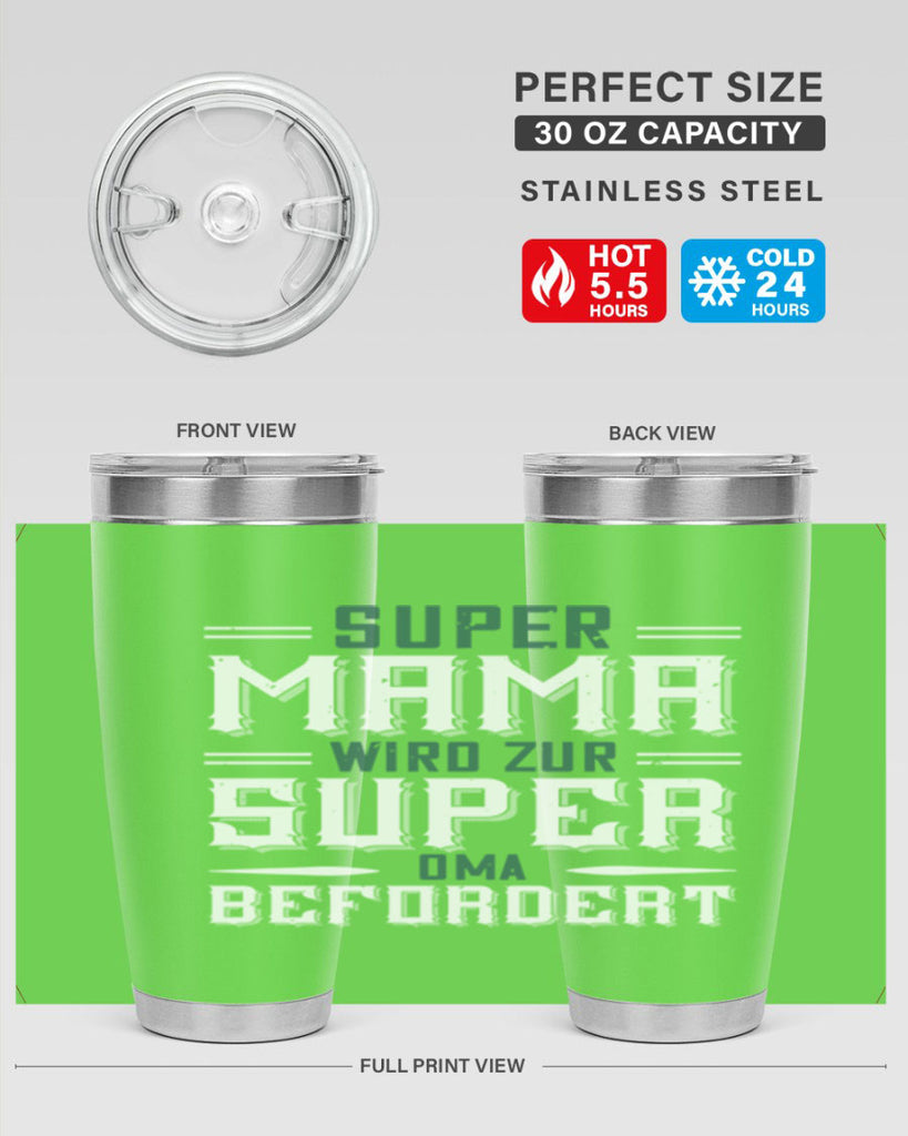 super mama wird zur 9#- grandpa - papa- Tumbler