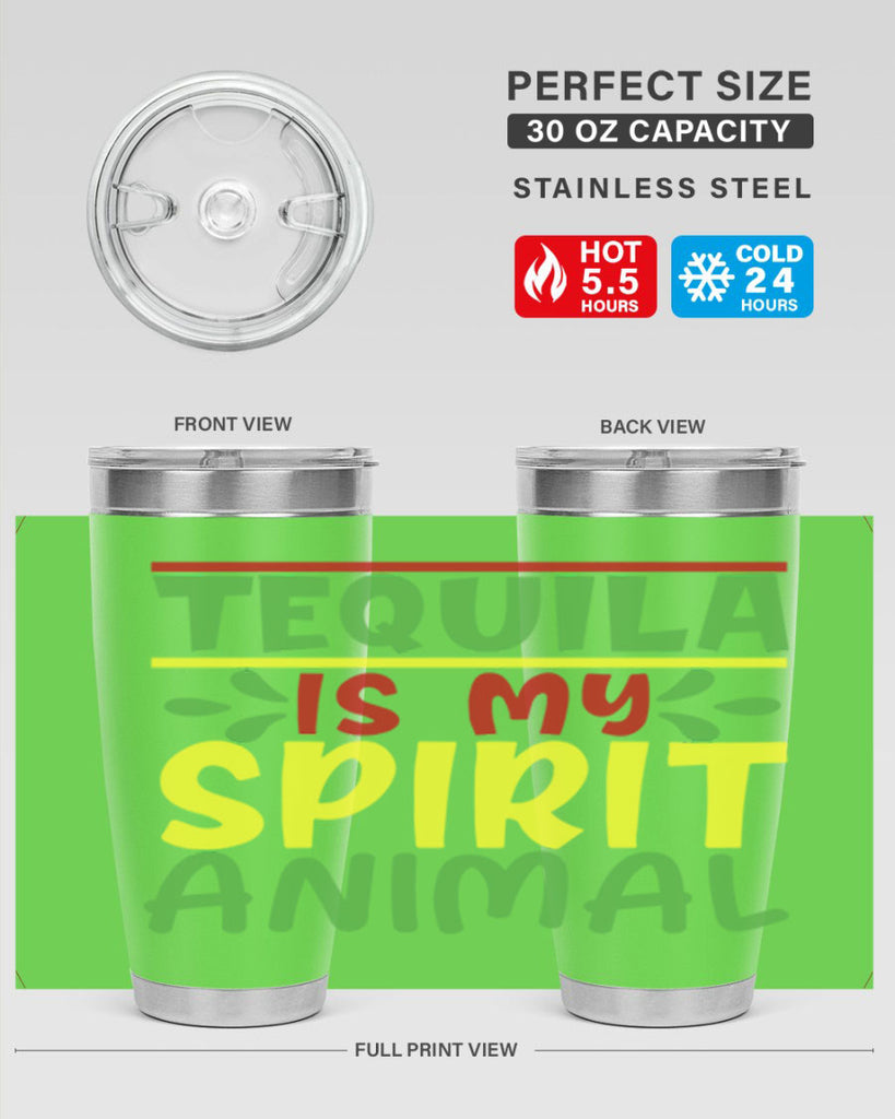 tequila is my spirit animal 1#- cinco de mayo- Tumbler