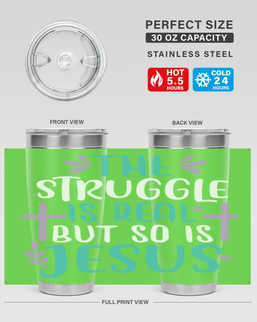 the struggle is real but so is jesusss 3#- easter- Tumbler