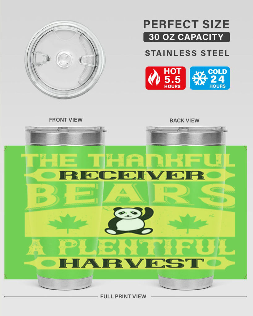 the thankful receiver bears a plentiful harvest 2#- thanksgiving- Tumbler