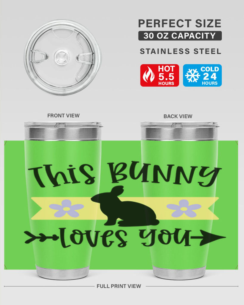 this bunny loves you 10#- easter- Tumbler