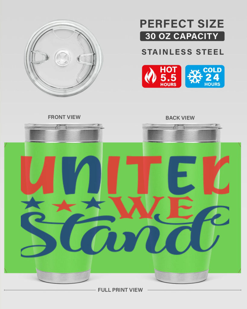 united we stand Style 75#- Fourt Of July- Tumbler