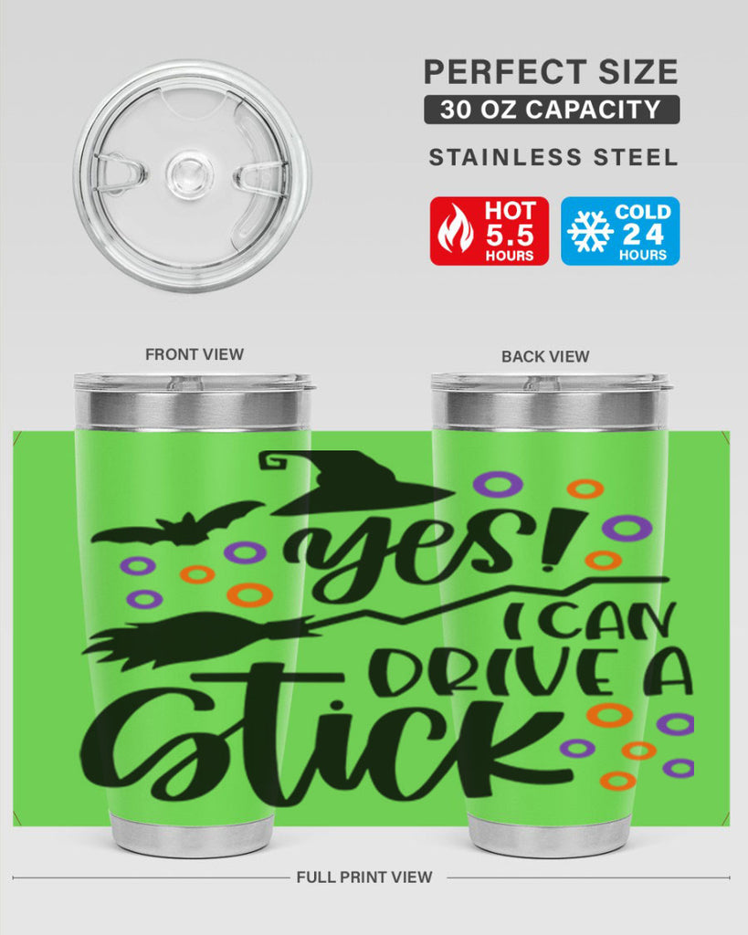 yes i can drive a stick 3#- halloween- Tumbler
