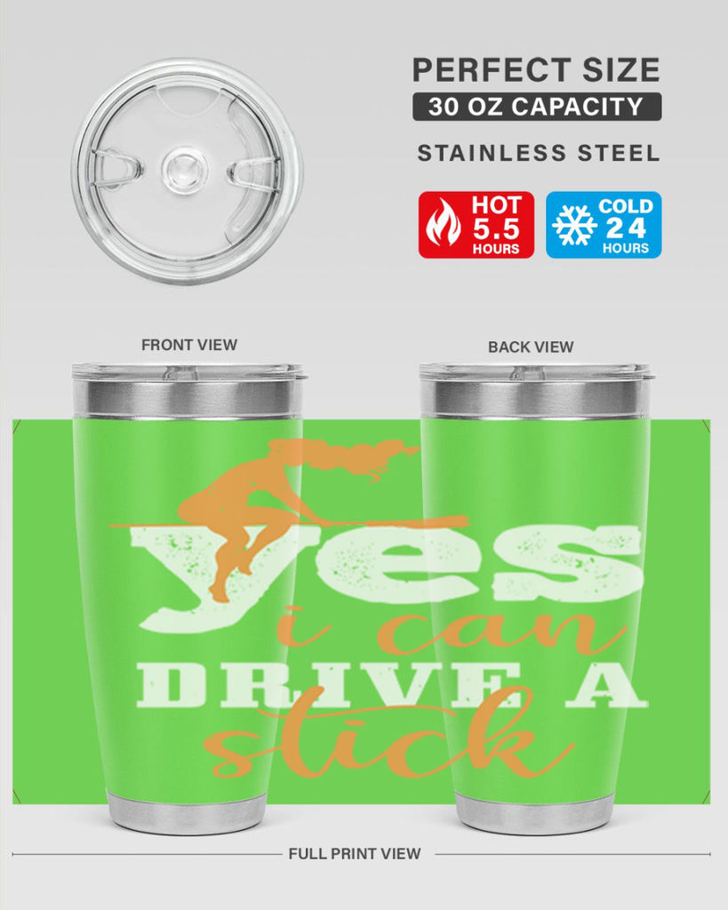 yesi can drive a stick 120#- halloween- Tumbler
