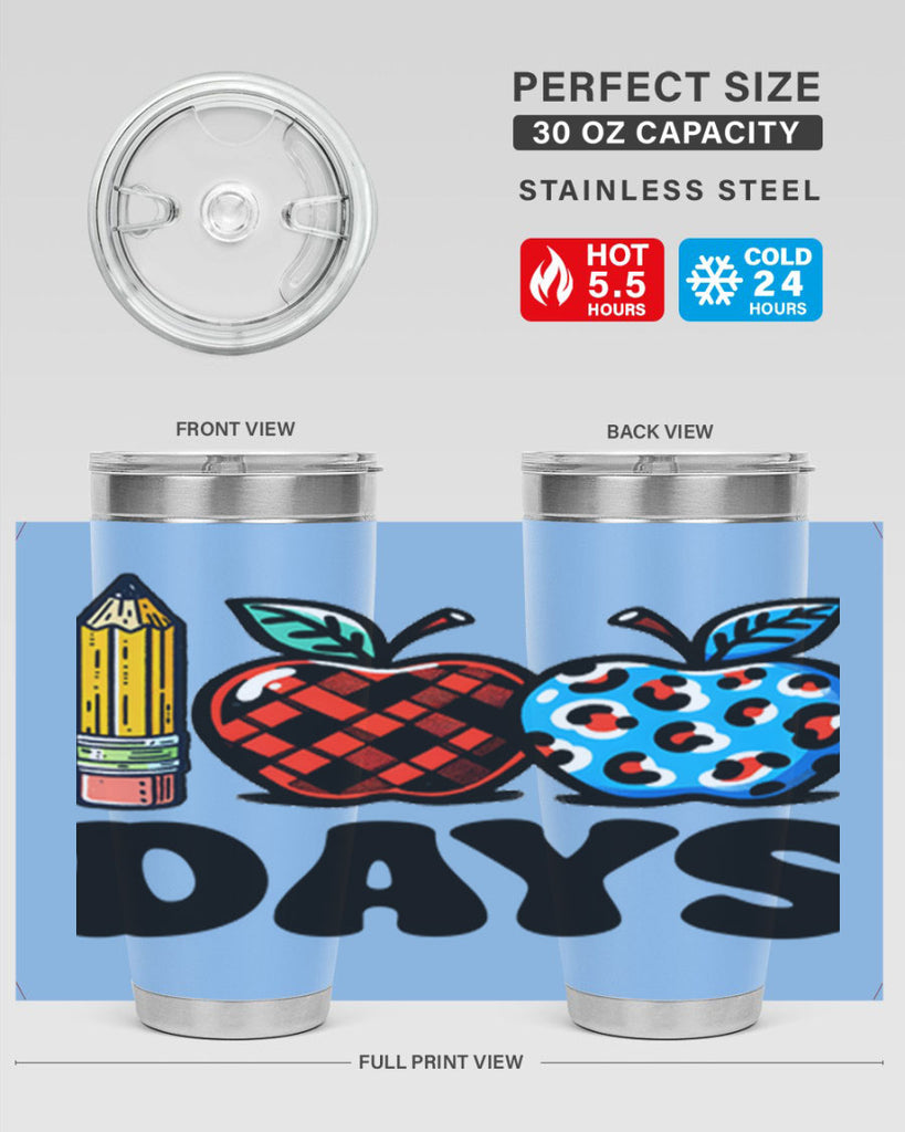 100th day of school Apple 38#- 100 days of school- Tumbler