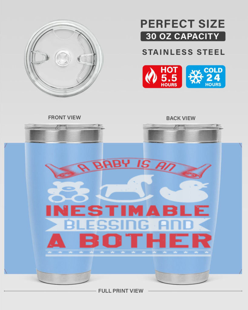 A baby is blessing and a bother Style 50#- baby shower- tumbler