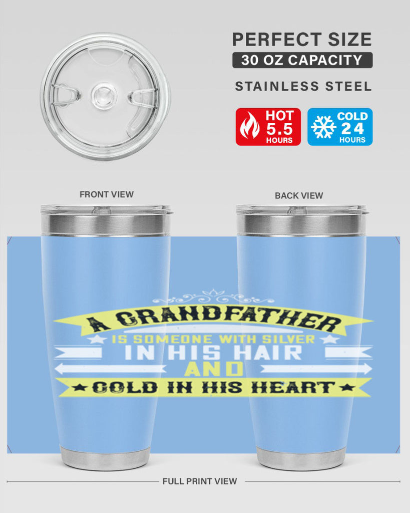 A grandfather is someone with silver 88#- grandpa - papa- Tumbler