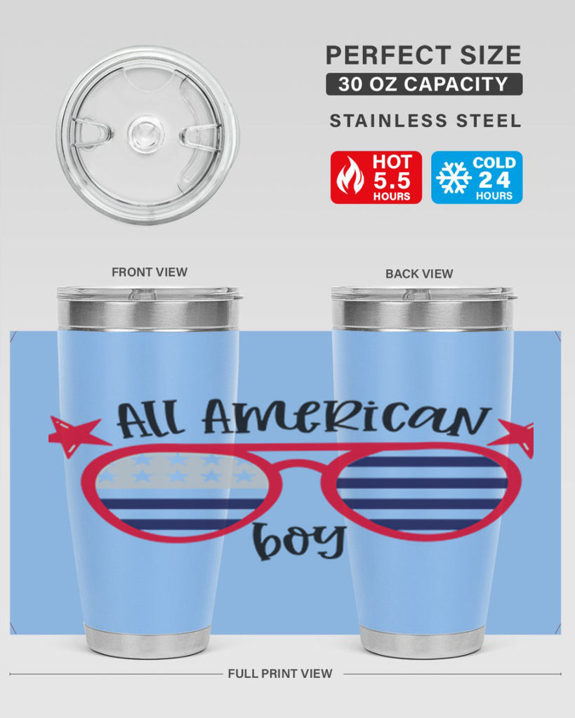 All American Boy Style 141#- Fourt Of July- Tumbler
