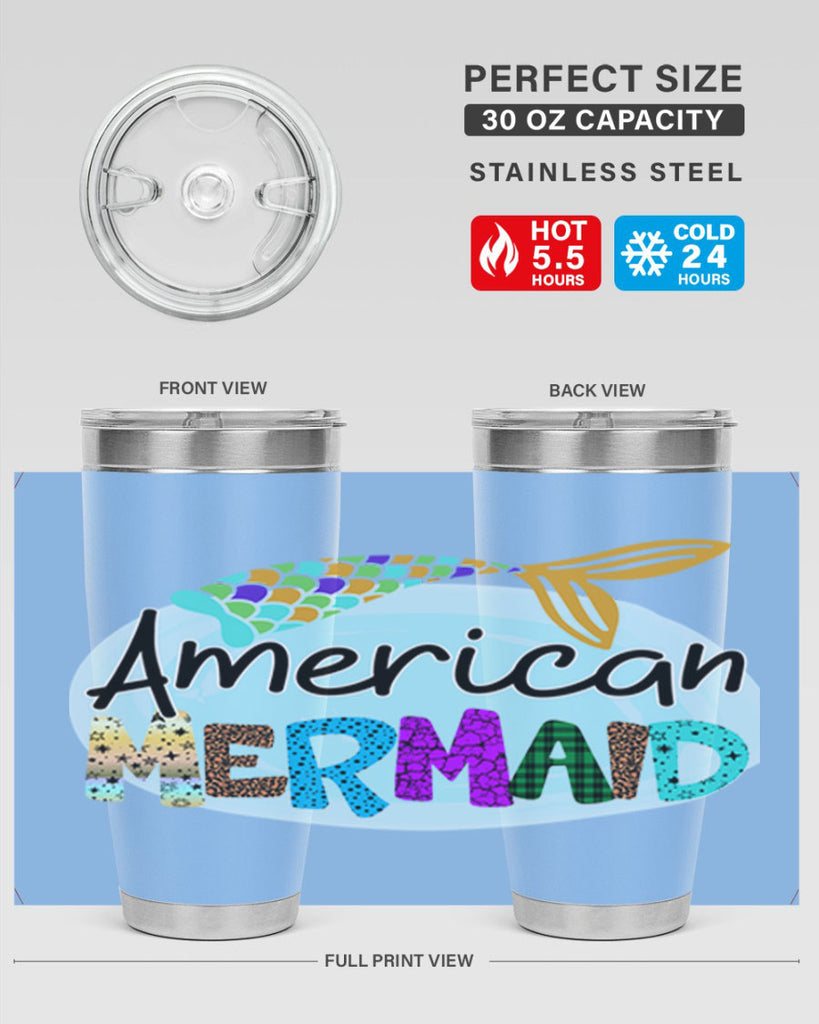 American Mermaid 14#- mermaid- Tumbler
