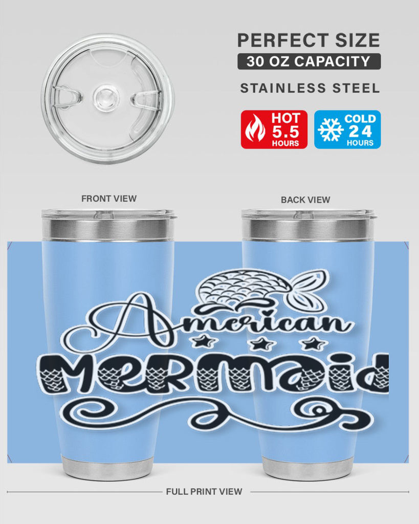 American Mermaid 15#- mermaid- Tumbler