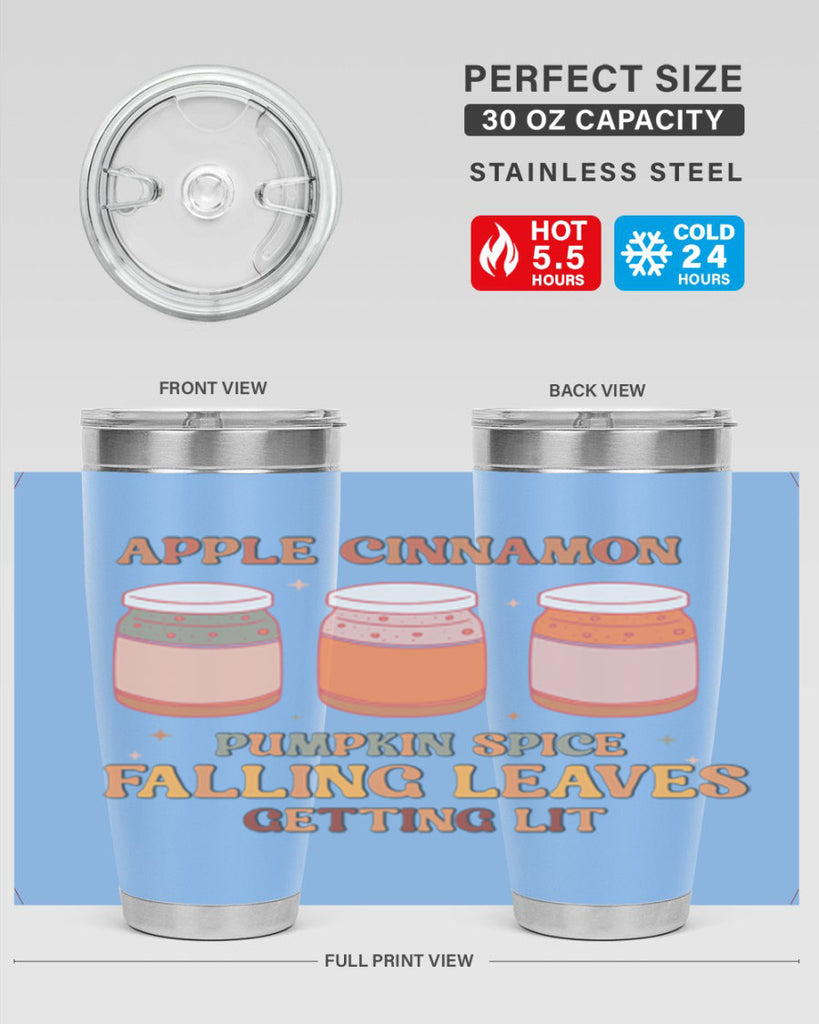 Apple Cinnamon Pumpkin Spice Falling Leaves Getting Lit 12#- fall- Tumbler