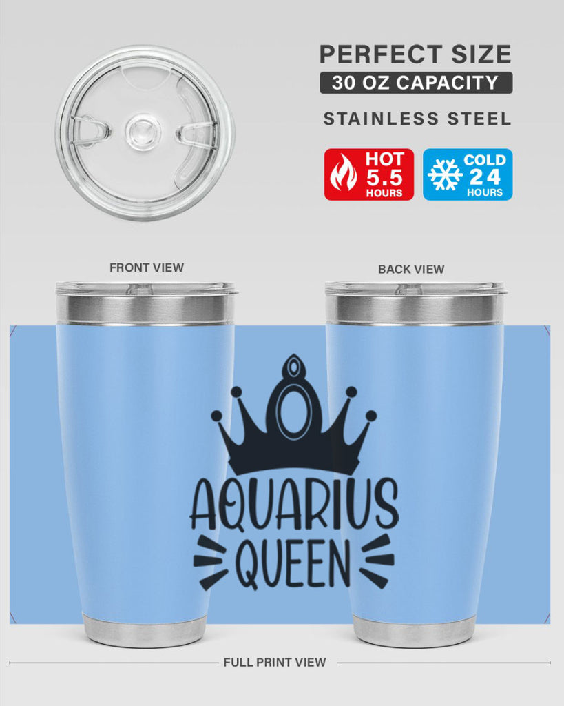 Aquarius queen 73#- zodiac- Tumbler