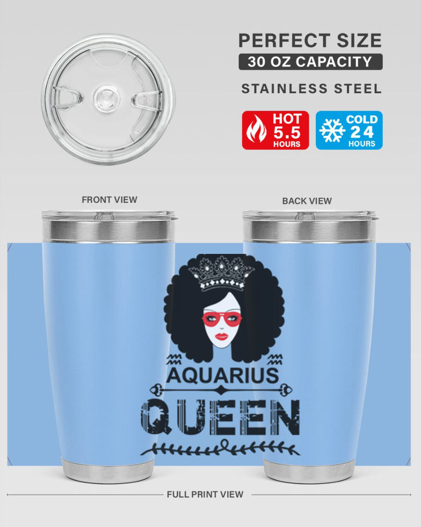 Aquarius queen 75#- zodiac- Tumbler