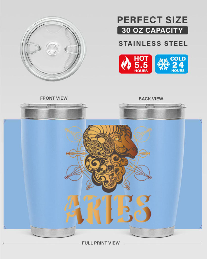 Aries 121#- zodiac- Tumbler