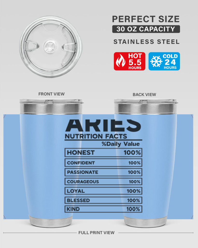 Aries Nutrition Facts 97#- zodiac- Tumbler